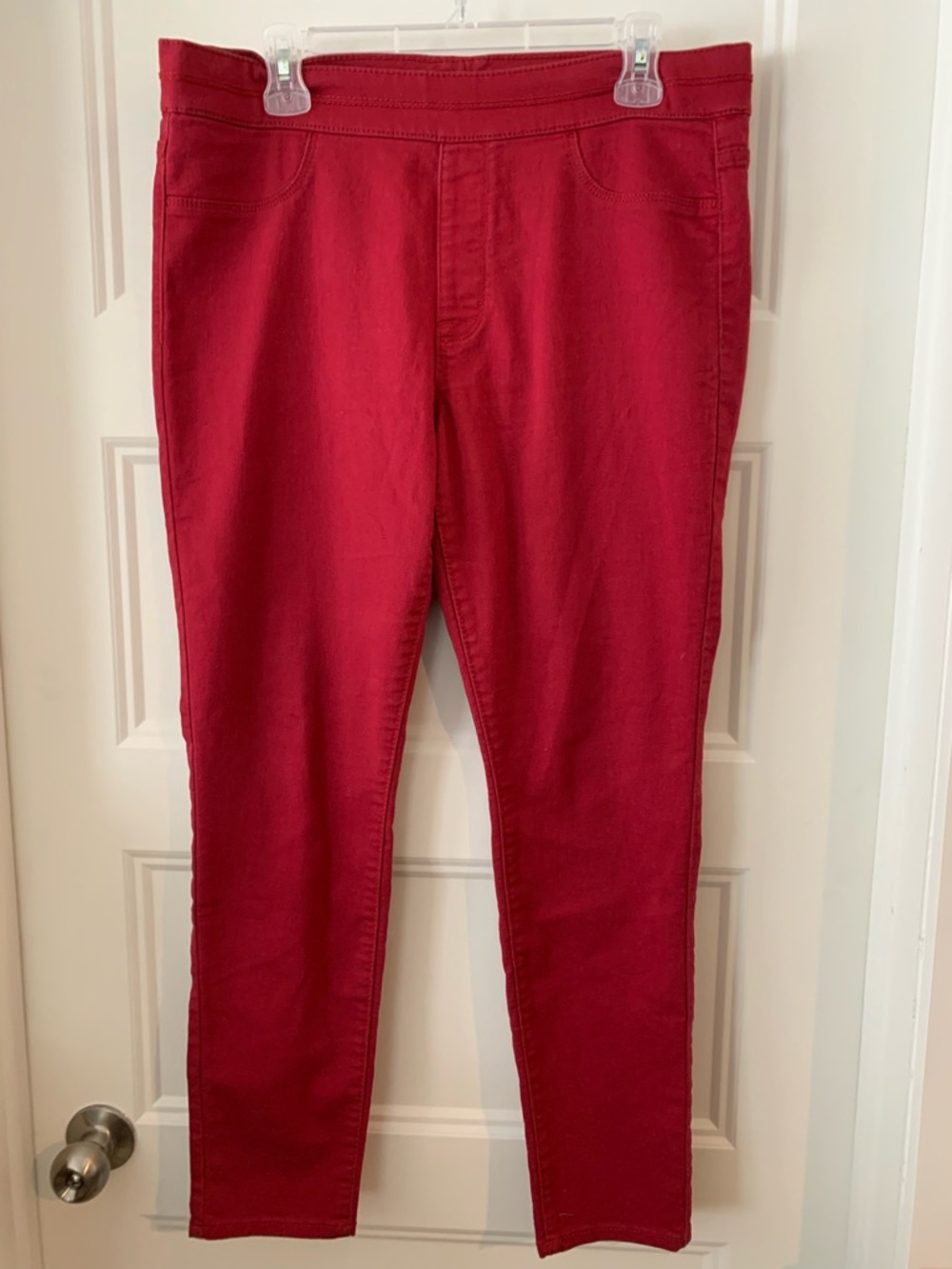 Jordache Red and Black High-Rise Pants